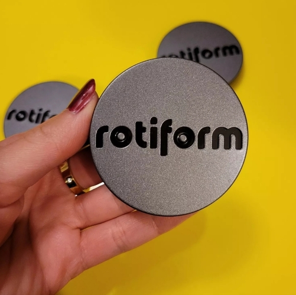 Rotiform BUC Center Hub Cap Set Cast Monoblock Anthractite Black 1003-40MVBL - Picture 3 of 7